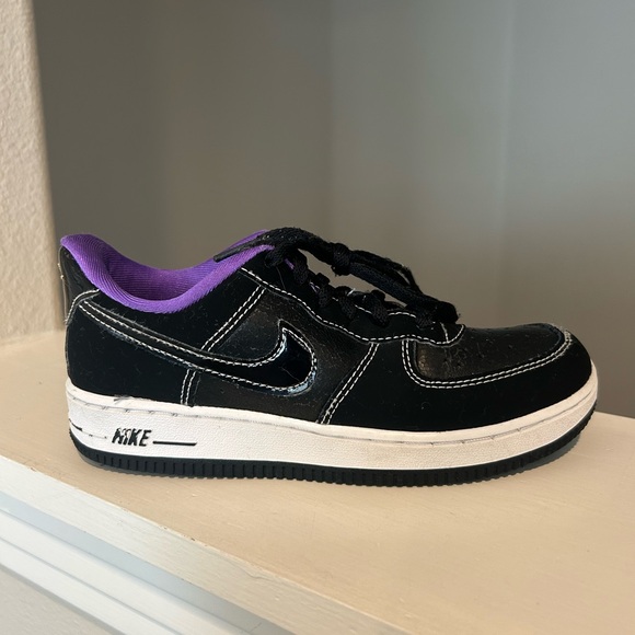 Nike Force 1 LV8 PS Shoes Black Purple DQ0301-001 Youth Boy's 1.5Y - Picture 4 of 9
